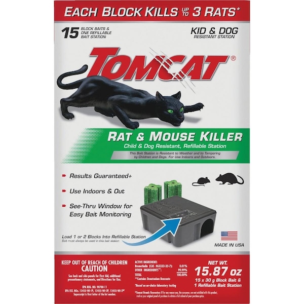 Tomcat Rat Killer II Refillable Rat Bait Station 15-Refill 0370910 - main